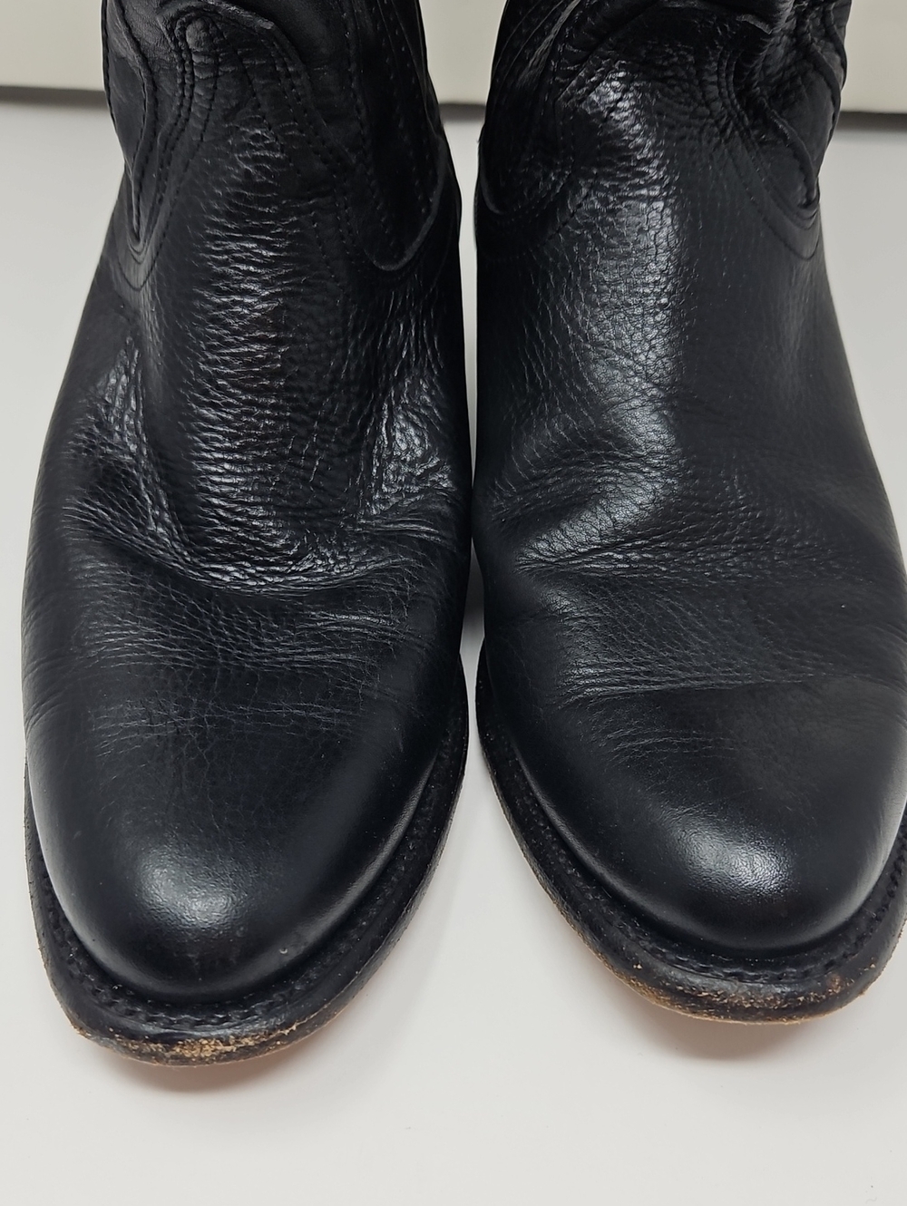 Los Altos Made In Mexico Men's Leather Western Cowboy Work Boots Size 8 1/2 - Picture 8 of 14
